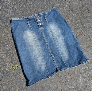 Y2K Lazer Jeans Denim Skirt